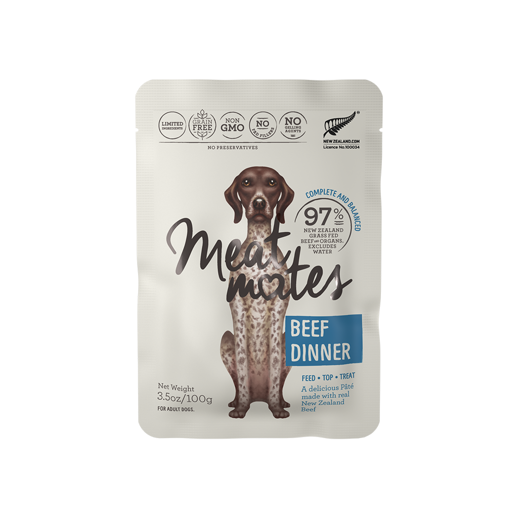 Beef Dinner Pouch Dog Food Pack